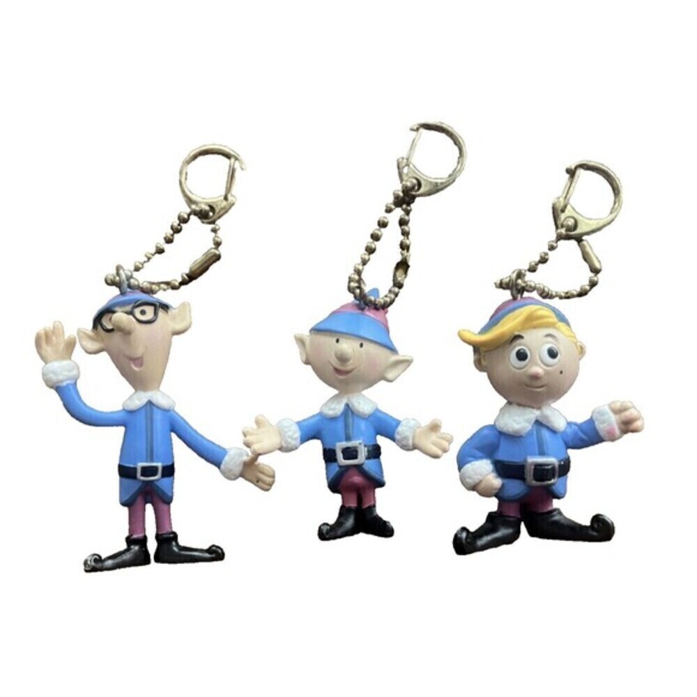 Memory Lane Lot of  3 Elf  Island Of Misfit Toy's Keychain Hermey‎ Christmas